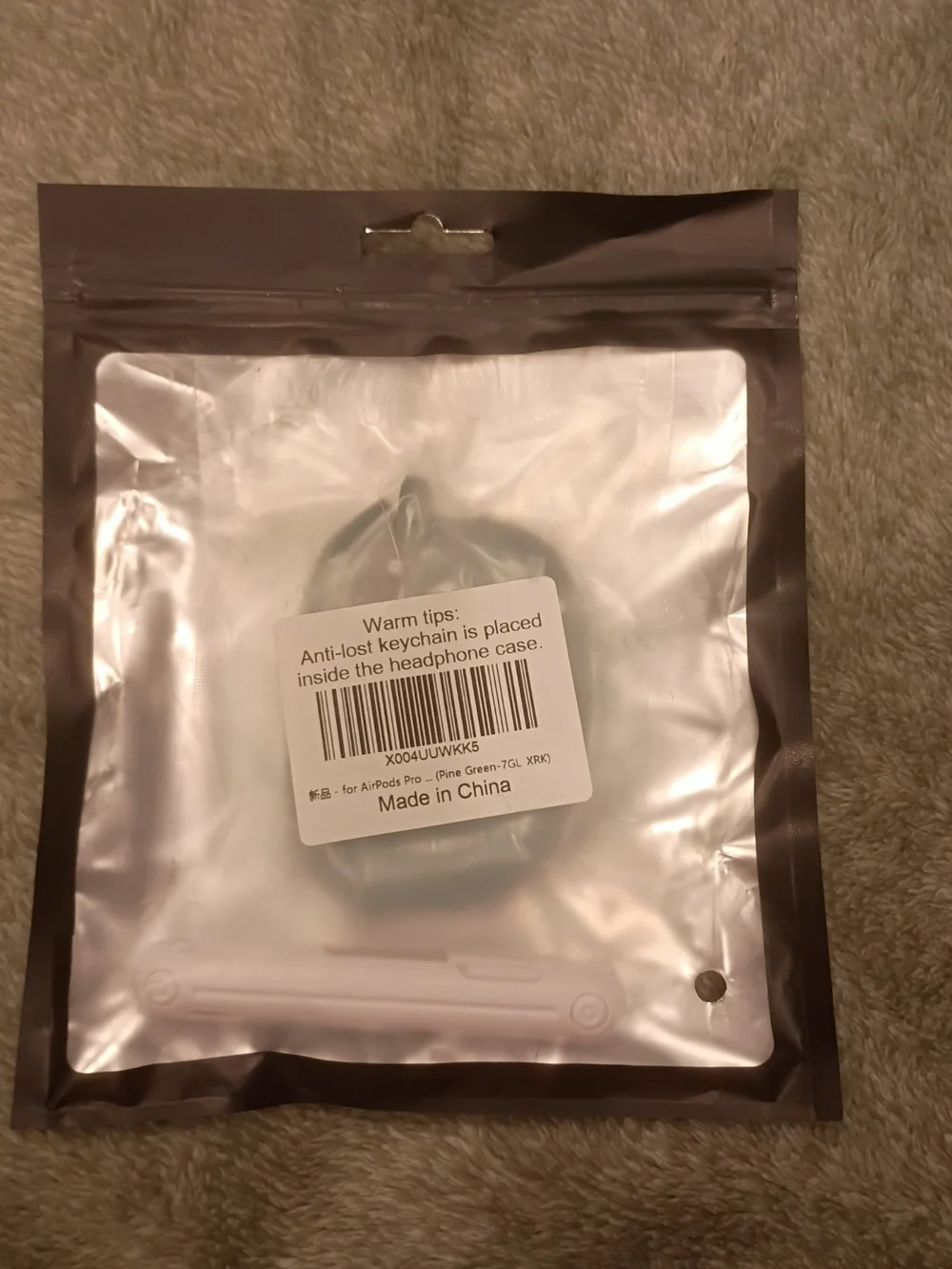 Compact Teal Silicone Case For AirPods Pro with Design And White Cleaning Tool